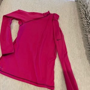 Pink half zip Nike shirt
